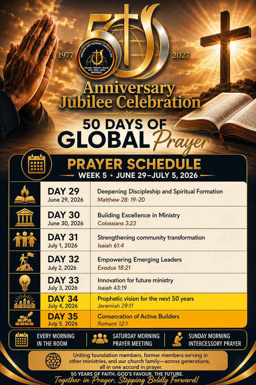 Jubilee prayer schedule artwork